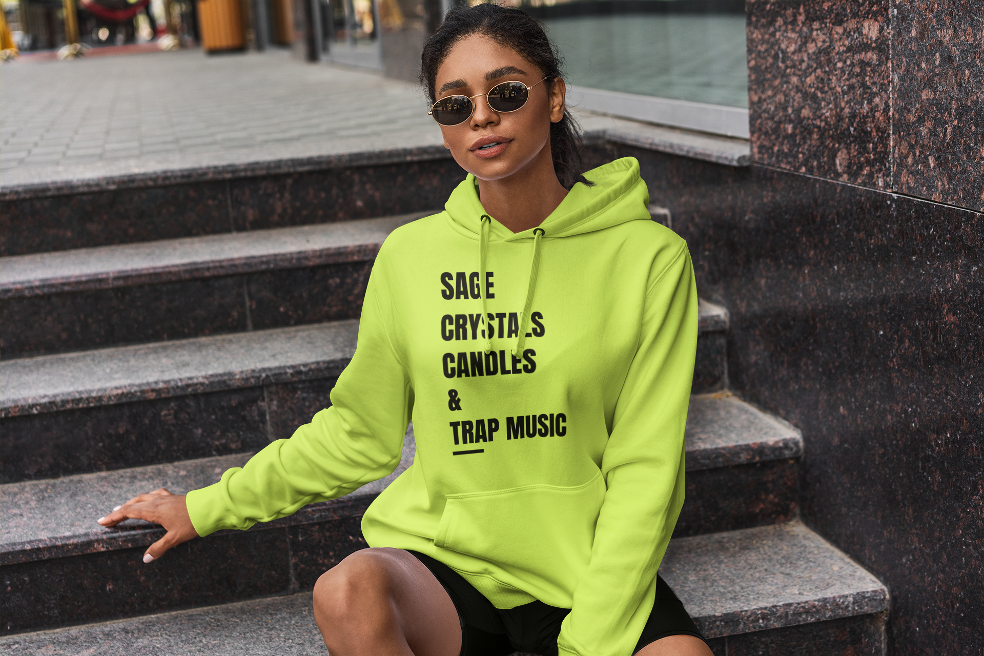 Sage Crystals Candles Trap Music Hoodie